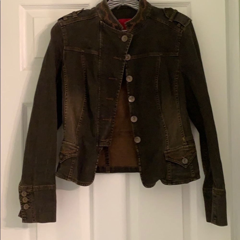 Faded brown denim jacket